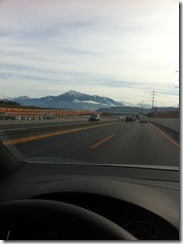 Die Berge sind schon zu sehen